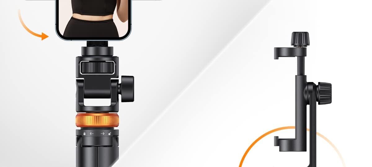 EUCOS 62" Phone Tripod, Tripod for iPhone & Selfie Stick with Remote, Extendable Cell Phone Stand & Ultimate Phone Holder, Solidest Phone Stand Compatible with iPhone/Android