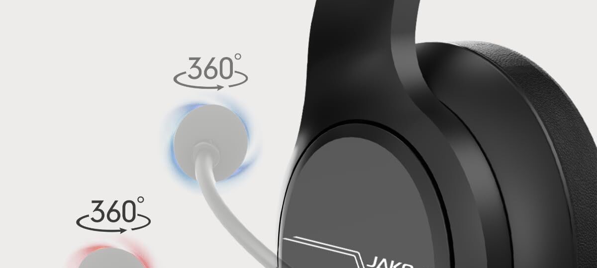 Universal Gaming Headset with Microphone – PS5, PS4, Xbox One, PC & Nintendo Switch, 3.5mm Plug-and-Play, Foldable Design (Black)