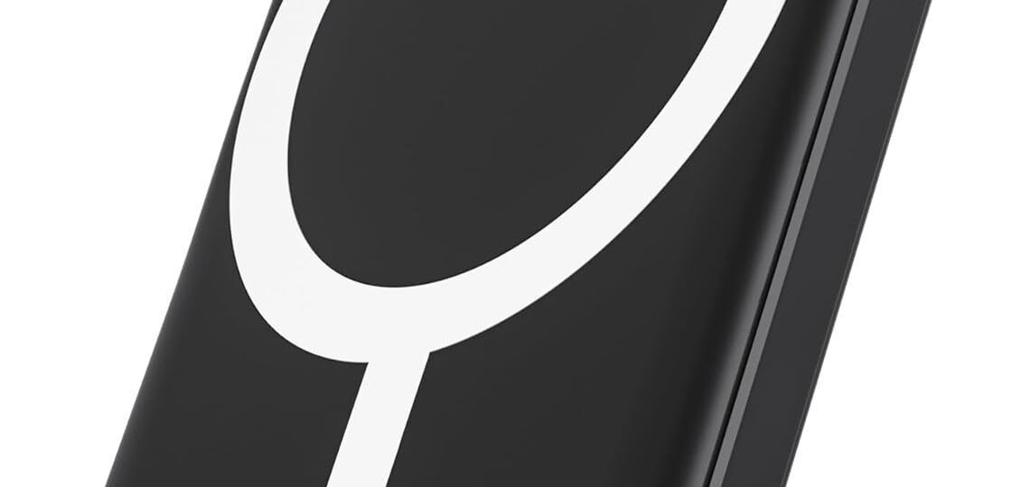 podoru for Magsafe Battery Pack, 5000mAh Magnetic Power Bank with Type-C Cable 20W PD Fast Charging Lighting Input Wireless Portable Charger for iPhone 17/16/15/14/13/12/ All Series-Black