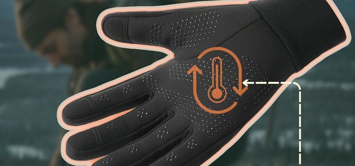 Thermal Touchscreen Winter Gloves for Men & Women – 3-Layer Cold Weather Liner for Running, Cycling & Driving