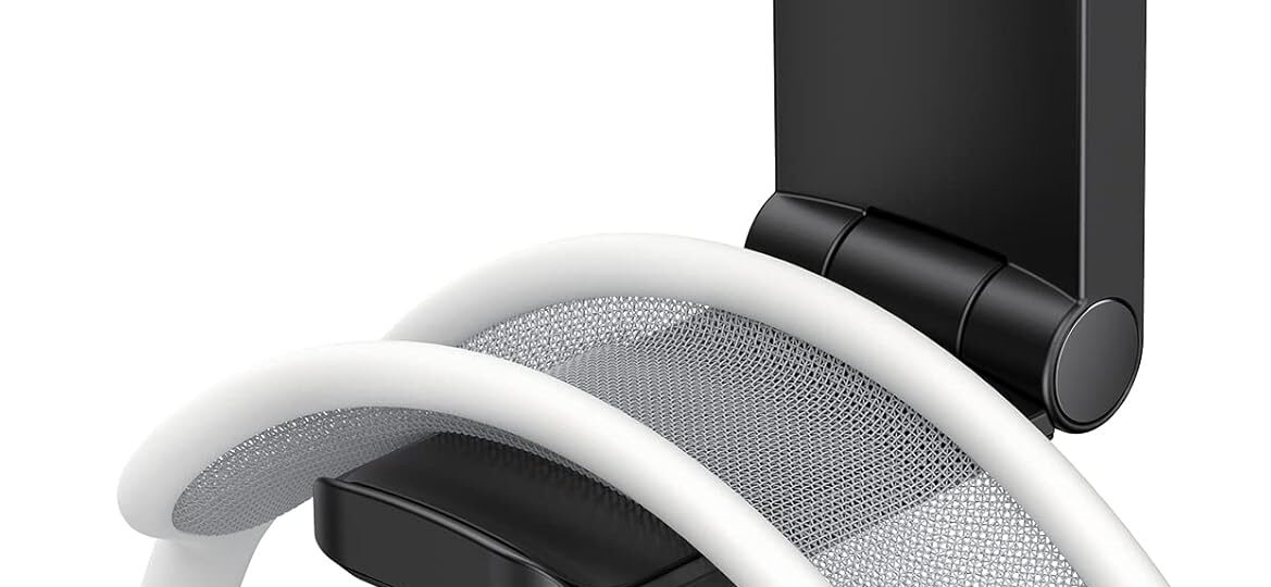 Lamicall Adhesive Headphone Holder – Under Desk Headset Hanger with Strong Sticky Mount