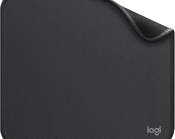 Logitech Studio Series Mouse Pad – Anti-Slip Rubber Base, Spill-Resistant Surface, Smooth Glide, Graphite