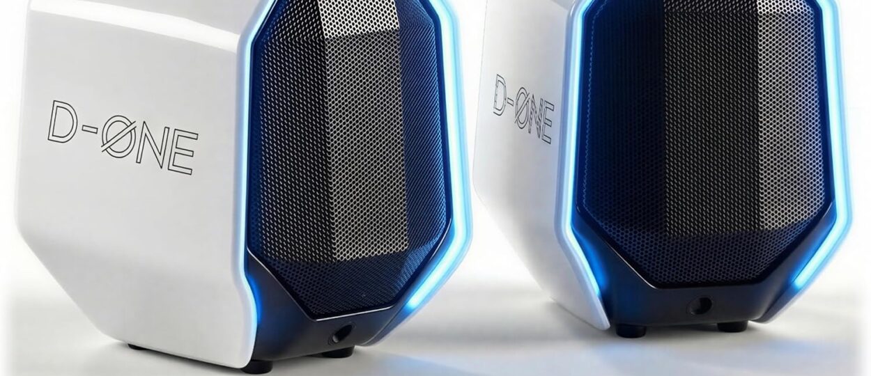 RGB Desktop Computer Speakers with Bluetooth 5.3, USB-C & Stereo Bass – 30W White Soundbar